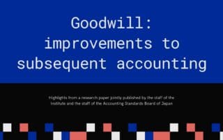 Goodwill: potential directions of development 13 Goodwill improvements to subsequent accounting