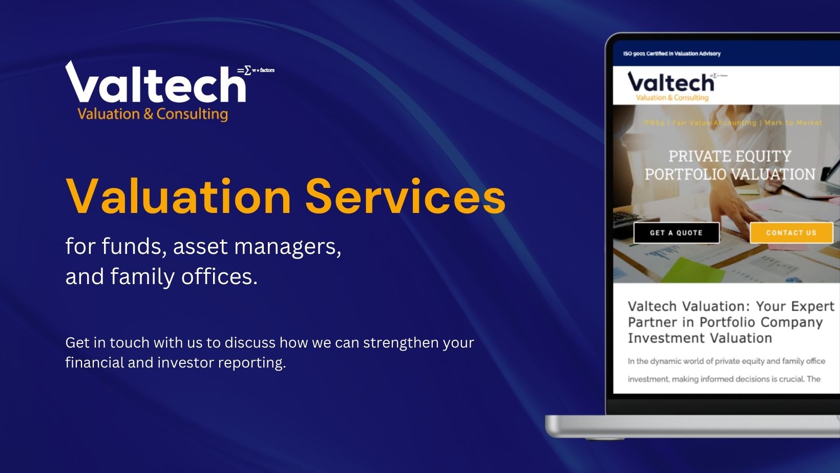 Valtech’s Valuation Services for Funds, Asset Managers and Family Office 5 valuation services